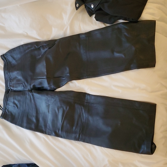 Wilsons black Leather pants, 10 - Picture 1 of 4